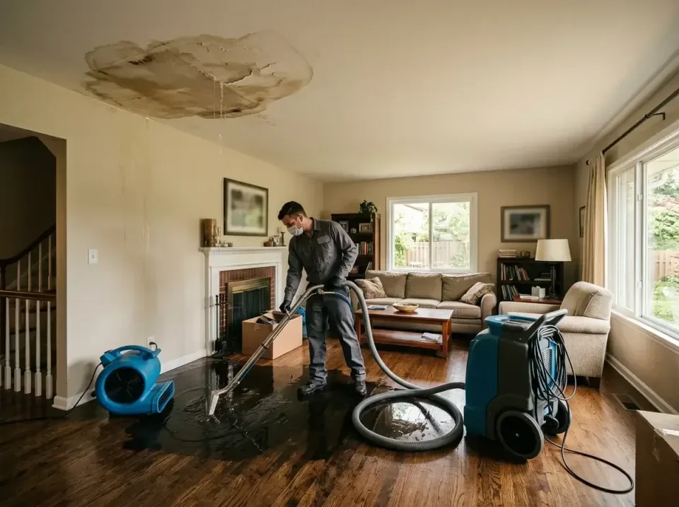 attic-pipe-burst-ceiling-drip-008 — frequently asked questions, Water Damage Restoration & Carpet Care in Parole, MD